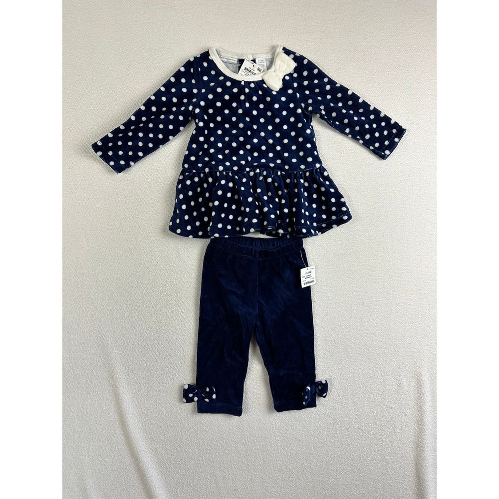 First Impressions Matching Set Girls 6-9 Months Polka Dot Top Corduroy Pants NWT